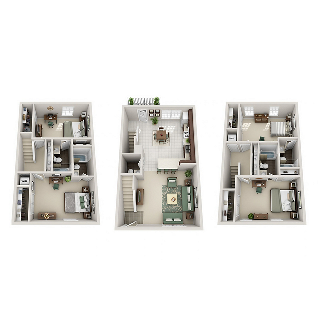 4BR/4BA – UNFURNISHED floor plan